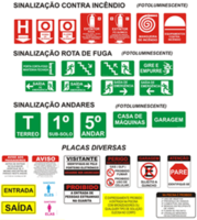 placas de sinalização