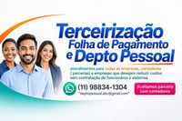 Terceirização de FOLHA DE PAGAMENTO para empresas 
