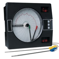 CT7000: Registrador de Gráfico Circular com Display Digital e Uma ou Duas Canetas