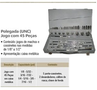 Kit para roscar em polegada (UNC)