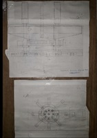 Desenho técnico dispositivo de furar - Rascunho técnico