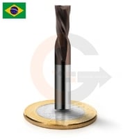 Fresa down cut 2 cortes 6mm para chapas de aço inox e galvanizados codigog