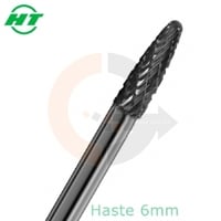 Lima Rotativa Árvore Arredondada 6 x 19mm Metal Duro, Quebra Cavaco codigog