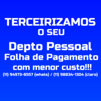 Terceirizamos Depto Pessoal e Folha de Pagamento