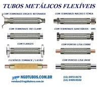 Tubos Flexiveis em Inox e em Tomback