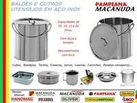 BALDE INOX 20 LITROS COM ALÇA E TAMPA MACANUDA