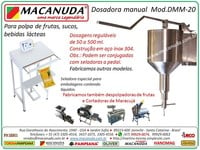 MÁQUINA DE DOSAR POLPA DE FRUTAS MACANUDA ACIONAMENTO MANUAL