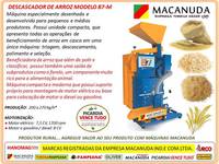 DESCASCADORAS DE ARROZ MÁQUINAS MACANUDA