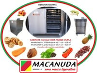 MÁQUINA DESIDRATADORA INDUSTRIAL DE COGUMELOS MACANUDA