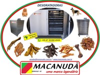 DESIDRATAÇÃO DE ALIMENTOS PET, EQUIPAMENTO EM AÇO INOX MACANUDA