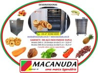 SECAR COGUMELOS, DESIDRATADORA PROFISSIONAL AÇO INOX - MACANUDA 