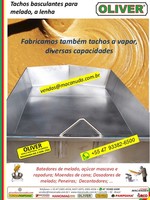 TACHO INDUSTRIAL AÇO INOX PARA MELADO E AÇÚCAR MASCAVO, MACANUDA