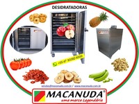 MAÇÃ DESIDRATADA, EQUIPAMENTOS PROFISSIONAIS AÇO INOX - MACANUDA