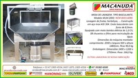 LAVADORA DE HORTALIÇAS E FRUTAS TIPO MESA BASCULANTE - MACANUDA