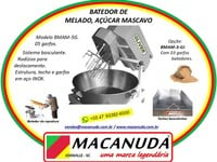 AÇÚCAR MASCAVO, BATEDEIRAS INDUSTRIAIS MACANUDA EM ALAGOAS