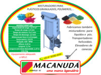 MISTURADORES VERTICAIS DE PLÁSTICOS GRANULADOS - MACANUDA