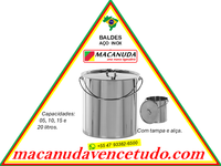 MACANUDA | BALDE DE AÇO INOX VENDAS EM IBIRUBÁ RS