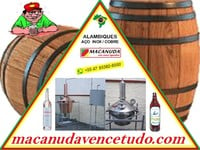 FABRICAR CACHAÇA | ALAMBIQUES AÇO INOX OU COBRE, MACANUDA