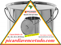 PICARDIAVENCETUDO.COM | BALDES  AÇO INOX CAPACIDADE 05 LITROS