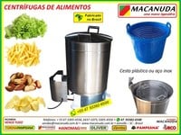 SECADORA CENTRÍFUGA INDUSTRIAL DE ALIMENTOS, QUALIDADE MACANUDA SECADORA CENTRÍFUGA INDUSTRIAL DE ALIMENTOS, QUALIDADE MACANUDA