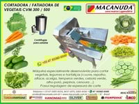 CVM 300 MACANUDA, CORTADOR INDUSTRIAL TRANSVERSAL DE VEGETAIS