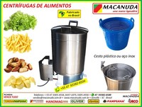 CENTRÍFUGA INDUSTRIAL DE ALIMENTOS CESTO PLÁSTICO OU INOX - MACANUDA