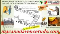 MÁQUINA INDUSTRIAL PARA BATER MELADO PARA AÇÚCAR MASCAVO - MACANUDA