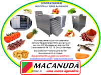 ALIMENTOS DESIDRATADOS, EQUIPAMENTOS INDUSTRIAIS AÇO INOX MACANUDA