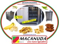 MÁQUINA INOX INDUSTRIAL PARA DESIDRATAR BANANA - MACANUDA