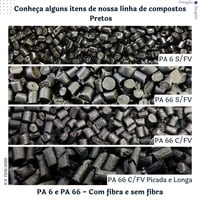 PA 6 E 66 PRETO PARA INJEÇÃO DE PEÇAS